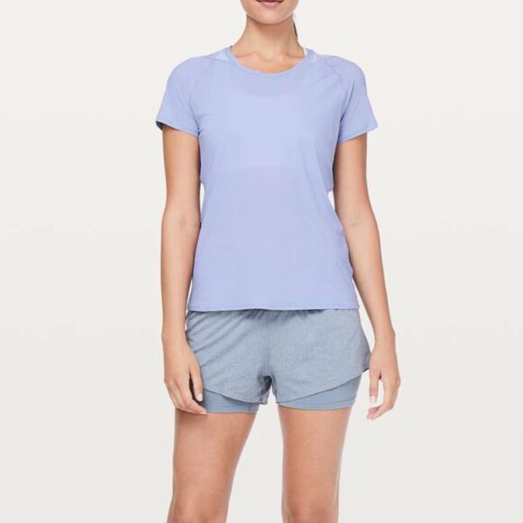 Lululemon Mesh Tshirt seek the heat short sleeve womens Purple (size 4) workout - Picture 8 of 8